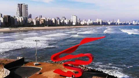 Mar pode tomar conta de parte da cidade de Santos; entenda - Imagem: reprodução Twitter @litoralsp