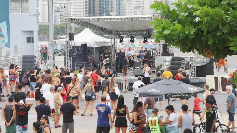 O evento contou com apresentação de diversas bandas e modalidades do esporte - Imagem: Prefeitura de Santos
