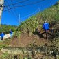 Obras na Rua Romeu Acceturi utilizam técnica de solo grampeado para estabilizar encosta - Imagem: Divulgação