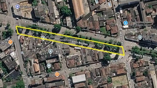 Avenida Henry Borden é parcialmente interditada em Cubatão para início de obras de pavimentação - Imagem: Divulgação