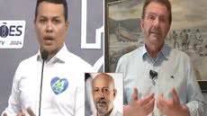 Decisão judicial determina retirada de publicações consideradas ofensivas contra prefeito de Praia Grande - Imagem: Reprodução/Santa Cecília TV e Divulgação