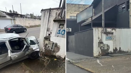 Adolescente de 17 anos morreu após o carro em que estava colidir contra um muro no bairro Jardim Planalto, em Registro. Segundo a SSP-SP, motorista de 19 anos admitiu ter consumido bebida alcoólica antes do acidente - Imagem: Reprodução e Rodrigo Sales/Hot News