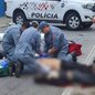 O acidente ocorreu na Avenida dos Caiçaras e resultou na morte de duas pessoas, enquanto o pedestre teve apenas ferimentos leves - Imagem: Reprodução/ Guarujá Mil Grau