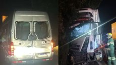 Um acidente na Via Anchieta em Cubatão envolveu uma carreta sem freios e três veículos, mas felizmente não houve feridos - Foto: Divulgação/ ARTESP