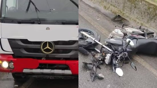 Um acidente trágico na manhã de terça-feira resultou na morte de duas pessoas em Guarujá, após colisão com caminhão na rodovia - Foto: Artesp