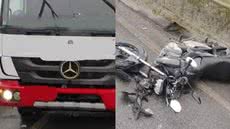 Um acidente trágico na manhã de terça-feira resultou na morte de duas pessoas em Guarujá, após colisão com caminhão na rodovia - Foto: Artesp