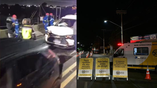 Acidente em São Vicente deixou feridos após condutor alcoolizado provocar colisão - Imagem: Reprodução | Redes Sociais