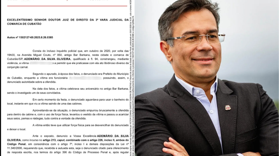 Ademário afirma que não pode comentar denúncia de estupro que corre em segredo de Justiça - Imagem: Reprodução