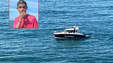 Equipes do Grupamento de Bombeiros Marítimo durante buscas que localizaram o corpo de adolescente no mar em Guarujá - Imagem: Arquivo Pessoal e Diego Bertozzi/TV Tribuna