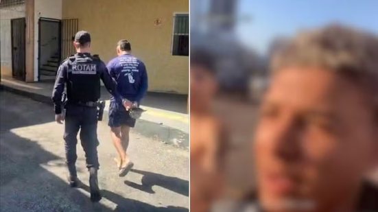 Adolescente foi identificado por câmeras do Centro de Controle Operacional em Santos e encaminhado à Delegacia da Infância e Juventude. Segundo as autoridades, ele é suspeito de divulgar furtos nas redes sociais - Imagem: Divulgação/Prefeitura de Santos e Reprodução