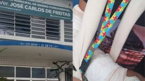 Uma adolescente de 12 anos com Transtorno do Espectro Autista foi agredida por colegas na Escola Municipal Vereador José Carlos de Freitas, em Mongaguá - Imagem: Reprodução