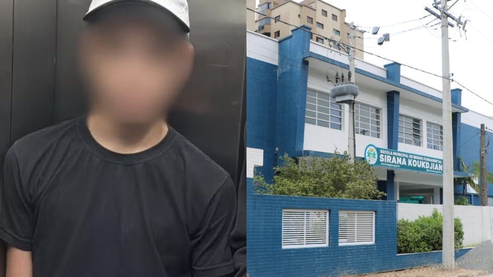 Vice-diretor confirmou ofensas e comportamento agressivo da professora, que foi contida por outros funcionários da escola - Imagem: Arquivo Pessoal/ Prefeitura de Mongaguá