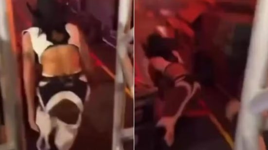 Ana Castela se levanta após queda durante apresentação em Itanhaém, no litoral de São Paulo - Imagem: Reprodução