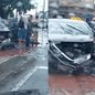 Um dos veículos envolvidos estava com a documentação vencida, levando à intervenção da CET para remoção do carro - Foto: Bruno Guitierrez/ g1