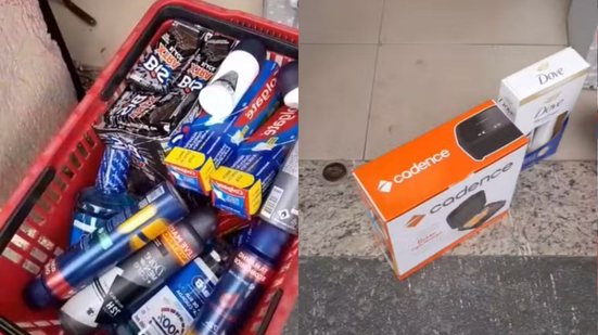 Funcionários da loja recuperaram os produtos furtados - Imagem: Divulgação/ Prefeitura de Bertioga