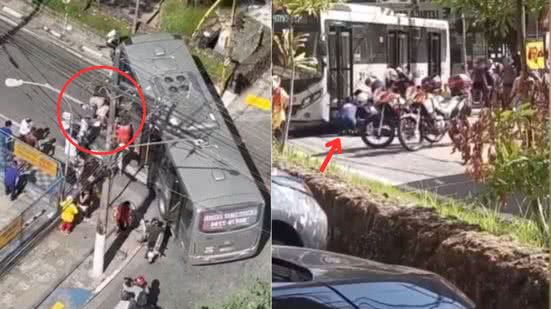 Motorista do ônibus alegou não ter visto as vítimas antes do atropelamento; caso é investigado pela Polícia Civil - Foto: Reprodução / Redes Sociais