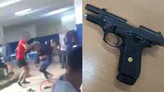 Confusão na Escola Estadual Professor Primo Ferreira termina com intervenção policial e apreensão de arma - Imagem: Reprodução/ Redes Sociais