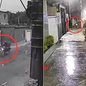 Câmeras de segurança registraram motociclista durante abordagens contra mulheres que circulavam de bicicleta em Guarujá - Imagem: Reprodução
