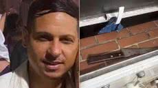 Anderson Oliveira Valeiro é procurado após a esposa, de 42 anos, e o filho do casal, de 14, serem esfaqueados em Santos - Imagem: Redes sociais e PM