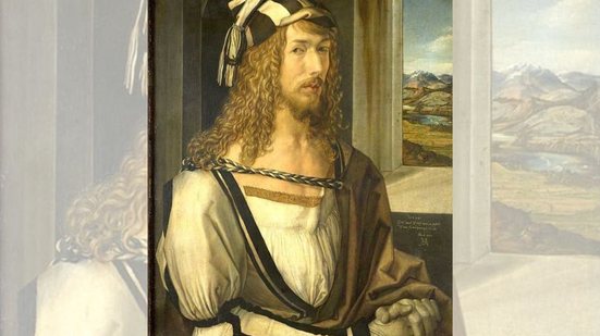 “Autorretrato com luvas” (1498), de Albrecht Dürer. - Imagem: Divulgação