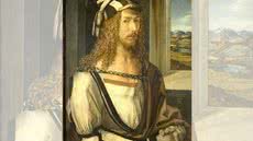 “Autorretrato com luvas” (1498), de Albrecht Dürer. - Imagem: Divulgação