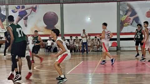 Basquete masculino de Praia Grande vence Cubatão nos Jogos da Juventude - Imagem: reprodução Prefeitura de Praia Grande