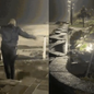 Guarda civil municipal caiu em uma cratera de aproximadamente dois metros após parte da calçada ceder na orla do bairro Caiçara, em Praia Grande, neste domingo (13). O agente conseguiu sair do local e não sofreu ferimentos graves - Imagem: Itaicy Julio/Praia Grande Mil Grau