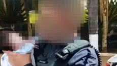 Policial realiza atendimento emergencial e salva bebê engasgado em Praia Grande - Imagem: Reprodução/Polícia Militar