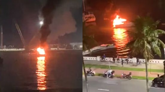 Incidente ocorreu por volta das 19h, nas proximidades do bairro Ponta da Praia - Imagem: Reprodução
