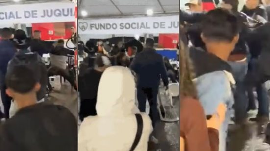 Confusão ocorreu após a saída da Polícia Militar, resultando em destruição de mesas e cadeiras, mas sem feridos - Imagem: Reprodução