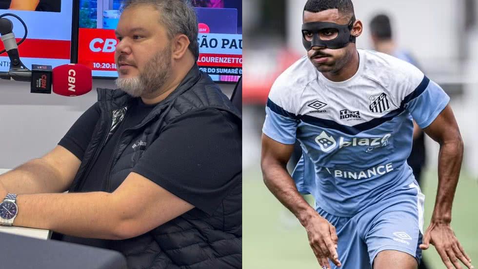 Desenvolvida pelo Dr. Caio Capitani, a máscara é leve e adaptável, garantindo proteção sem comprometer o desempenho dos atletas - Foto: Rádio CBN Santos