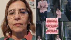 Neuropsicopedagoga afirma ter sido confundida após um erro de endereço e registrou boletim de ocorrência por calúnia depois que sua imagem passou a circular nas redes sociais com uma falsa acusação - Imagem: Arquivo Pessoal e Reprodução/Redes Sociais