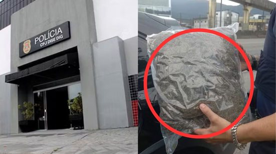 O alerta da Guarda Civil Municipal foi acionado após identificar um veículo com placa adulterada, levando à prisão do suspeito e apreensão de drogas - Foto: Divulgação/ Prefeitura de Praia Grande