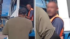 Investigado por violência sexual envolvendo uma criança foi preso durante operação da Polícia Civil realizada na região portuária de Santos - Imagem: Reprodução