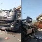 O acidente ocorreu na tarde de quarta-feira, causando a interdição da pista e um congestionamento significativo - Foto: Reprodução/ Redes Sociais