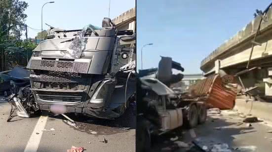O acidente ocorreu na tarde de quarta-feira, causando a interdição da pista e um congestionamento significativo - Foto: Reprodução/ Redes Sociais