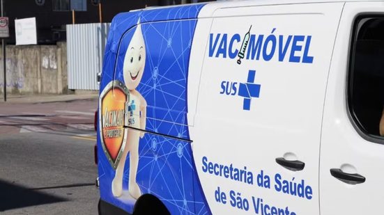 Vacimóvel leva vacinação contra gripe e outros imunizantes a bairros de São Vicente, com atendimento em pontos estratégicos ao longo de maio - Imagem: Divulgação/Prefeitura de São Vicente