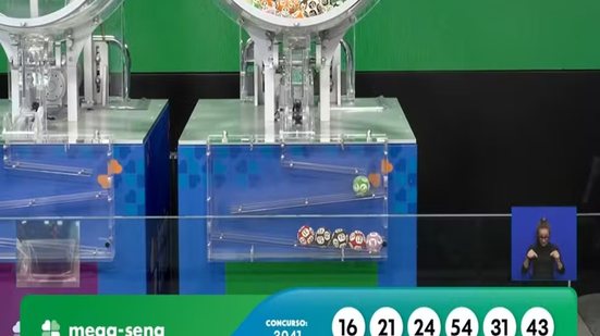 Resultado do concurso 3041 da Mega-Sena, que teve uma aposta de Praia Grande premiada com a quina - Imagem: Reprodução / Caixa