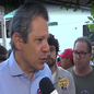 Fernando Haddad (PT) cumpriu agenda de campanha nesta quinta-feira (3), com compromissos em São José dos Campos e Caraguatatuba. O candidato ao Governo de São Paulo participou de entrevista e apresentou propostas durante a passagem pela região - Imagem: Tv Tribuna