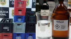 A megaoperação da polícia envolveu 400 agentes e resultou em 101 prisões, além de apreensões de drogas, armas e produtos roubados - Imagem: Divulgação/ Polícia Civil e PROCON/ SC