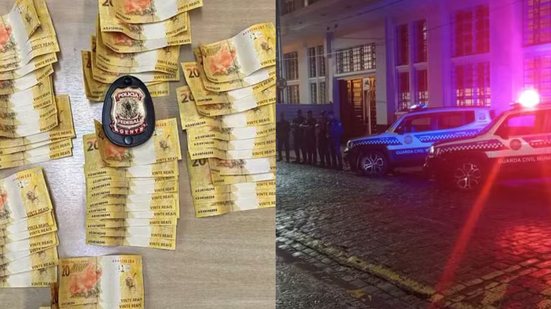 Agentes da PF realizam operação e prendem homem com cédulas falsas em Guarujá, investigando a origem do dinheiro - Foto: Divulgação/ Polícia Federal