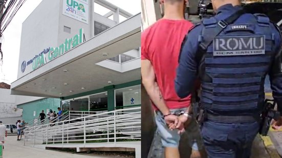Um homem foi preso após assediar funcionárias e pacientes na UPA Central de Santos, gerando medo e confusão no local - Imagem: Reprodução