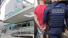 Um homem foi preso após assediar funcionárias e pacientes na UPA Central de Santos, gerando medo e confusão no local - Imagem: Reprodução
