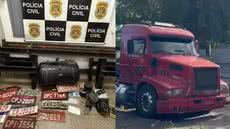 Polícia Civil apreendeu veículos e prendeu dois homens, mas os líderes da quadrilha continuam foragidos - Foto: Divulgação/ Polícia Civil