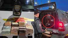 Um homem foi parado pela polícia e apresentou duas histórias diferentes sobre a origem de R$ 15,5 mil encontrados em sua moto - Foto: Divulgação/ PMRv