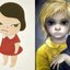 Yoshitomo Nara, Knife Behind the Back e Margaret Keane, The Stray  (O abandonado) - Imagem: Reprodução