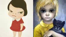Yoshitomo Nara, Knife Behind the Back e Margaret Keane, The Stray  (O abandonado) - Imagem: Reprodução