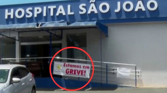 A greve no Hospital São João, em Registro, afeta 240 profissionais e serviços essenciais, como oftalmologia e centro cirúrgico - Imagem: Reprodução