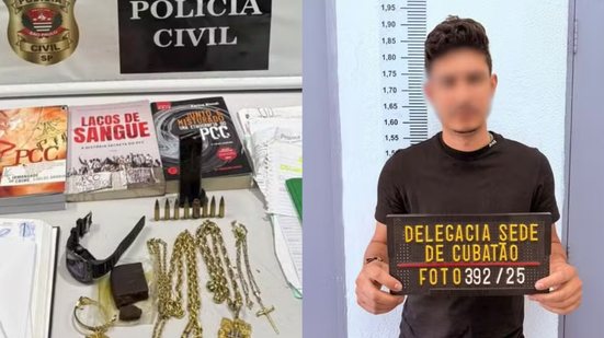 Investigação revela que empresário usava restaurantes para lavar dinheiro do tráfico em Cubatão, com R$ 114 mil apreendidos - Foto: Polícia Civil