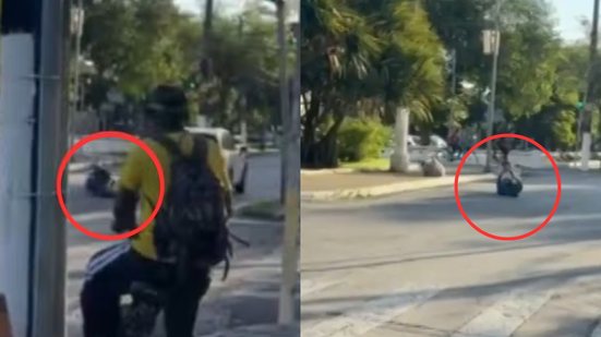 Um acidente de trânsito em Santos se transforma em um ato de violência, deixando a motociclista Thamyres Iannuzzi ferida e traumatizada - Foto: Reprodução/ Redes Sociais